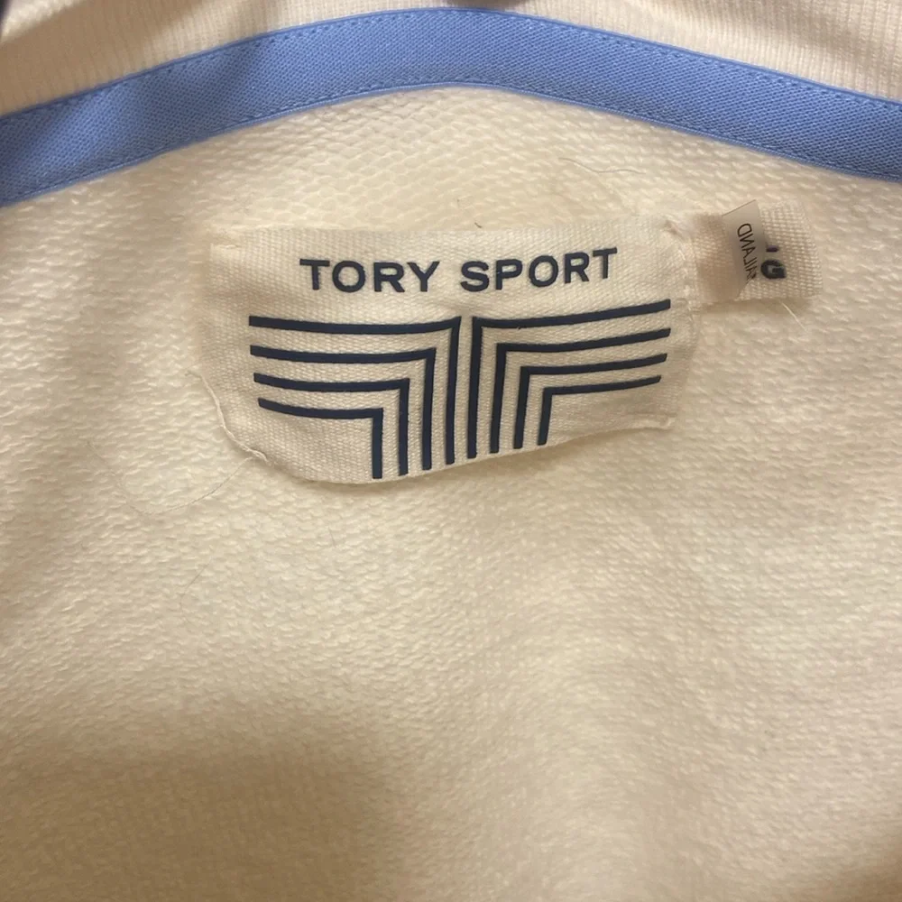 Offwhite Tory Burch sweatshirt with geometric design on sleeves - Picture 3 of 5